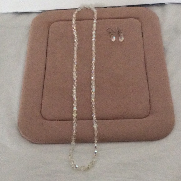 Vintage Crystal Necklace and Earrings - Picture 1 of 5